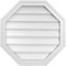 Ekena Millwork Octagonal Surface Mount PVC Gable Vent w/ 2"W x 1-1/2"P Brickmould Frame, 24"W x 24"H GVPOC24X2402SN - alternate 1